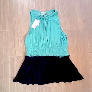 NWT CURRENT AIR Los Angeles Smocked Blouse